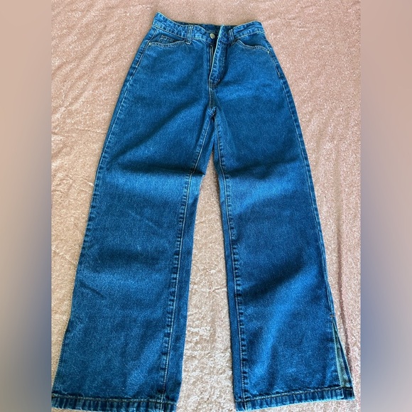 Cider  Womens sz 5 Wide Leg High Rise Rainbow Pockets, Y2K, Carnaval, Feminine - Picture 2 of 8